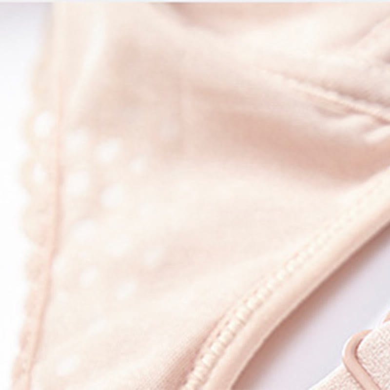 Lightweight Floral Embroidery Wireless Bra - image 9