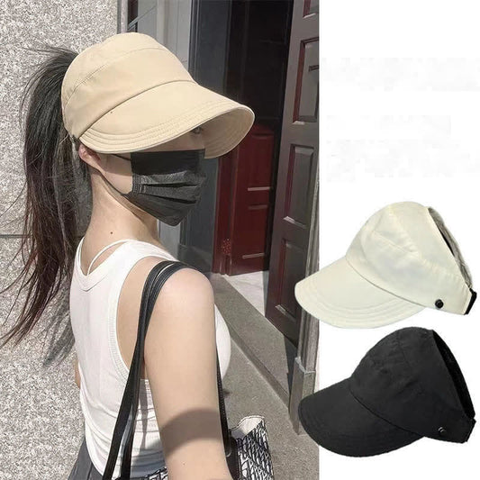 Solid Color Wide Brim Open-Top Hat - image 0