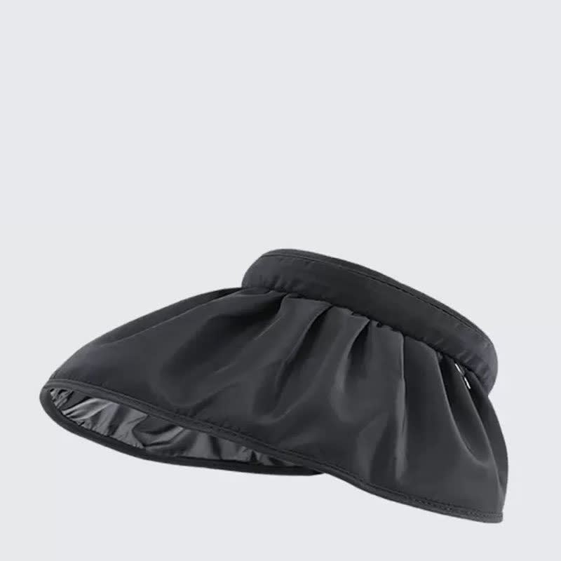 Headband-style Open-top Wide Brim Sun Hat - Black - One Size - image 13