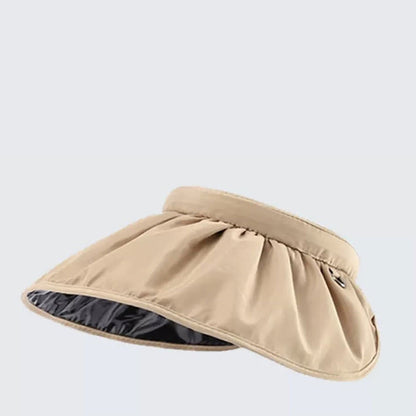 Headband-style Open-top Wide Brim Sun Hat - Khaki - One Size - image 8