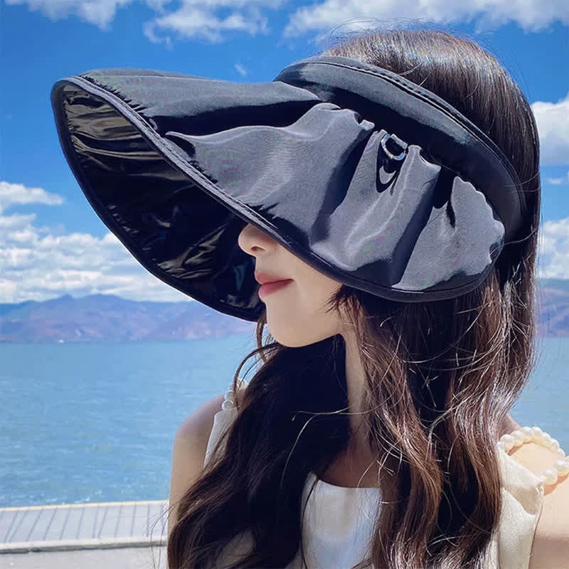 Headband-style Open-top Wide Brim Sun Hat - image 12