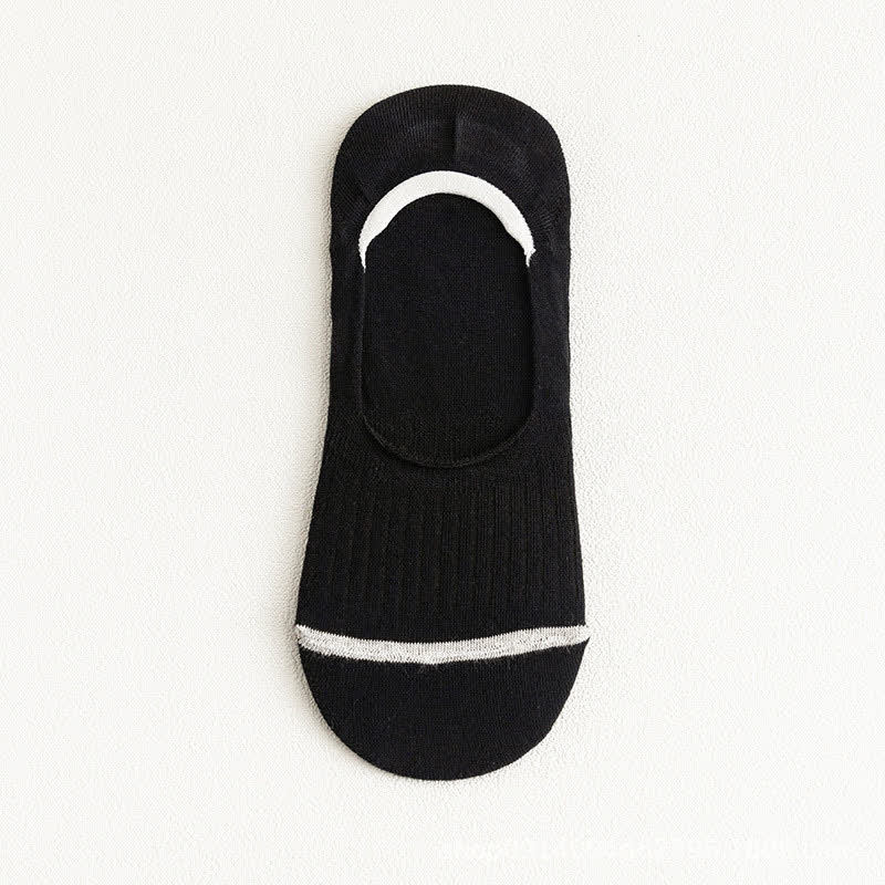 Cotton No-Show Socks with Heel Grips(10 Pairs) - Black - EU39-45(US6-11) - image 20