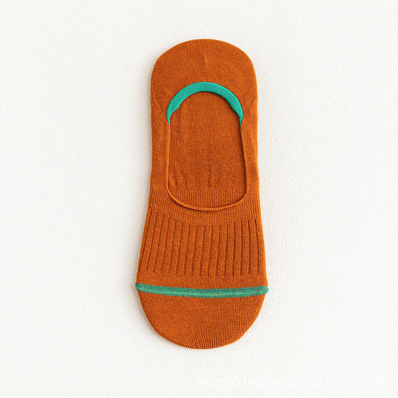 Cotton No-Show Socks with Heel Grips(10 Pairs) - Orange - EU39-45(US6-11) - image 13