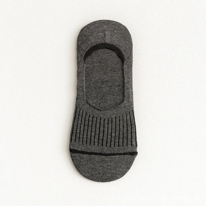 Cotton No-Show Socks with Heel Grips(10 Pairs) - Dark Grey - EU39-45(US6-11) - image 19