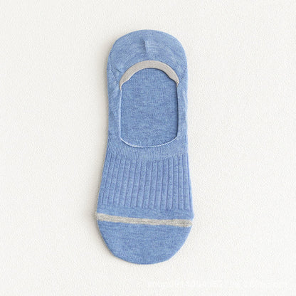 Cotton No-Show Socks with Heel Grips(10 Pairs) - Blue - EU39-45(US6-11) - image 14