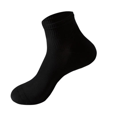 Solid Color Breathable Sports Ankle Compression Socks(5 Pairs) - Black - EU39-42(US6-8.5) - image 4