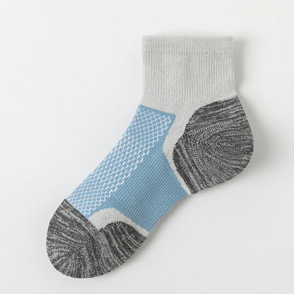 Color-Blocking Breathable Sports Ankle Compression Socks(5 Pairs) - Grey - EU36-41(U3-7.5) - image 9