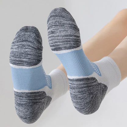 Color-Blocking Breathable Sports Ankle Compression Socks(5 Pairs) - image 8