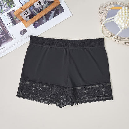 High Waist Lace Comfy Boyshort(2 Packs) - Black - 4XL - image 6