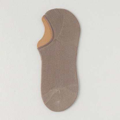 Lightweight Cotton Breathable No-Show Socks(7 Pairs) - Khaki - EU39-45(U6-11) - image 17
