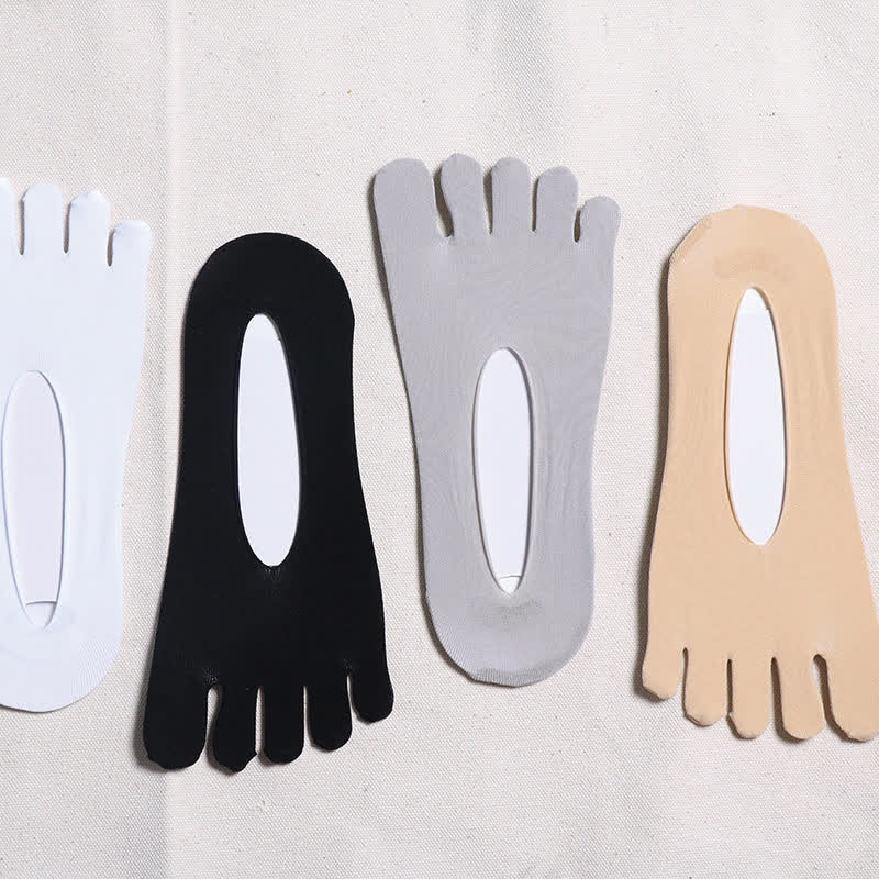 Invisible Thin Breathable Toe Socks(4 Pairs) - Multicolor - EU39-44(US6-10) - image 3