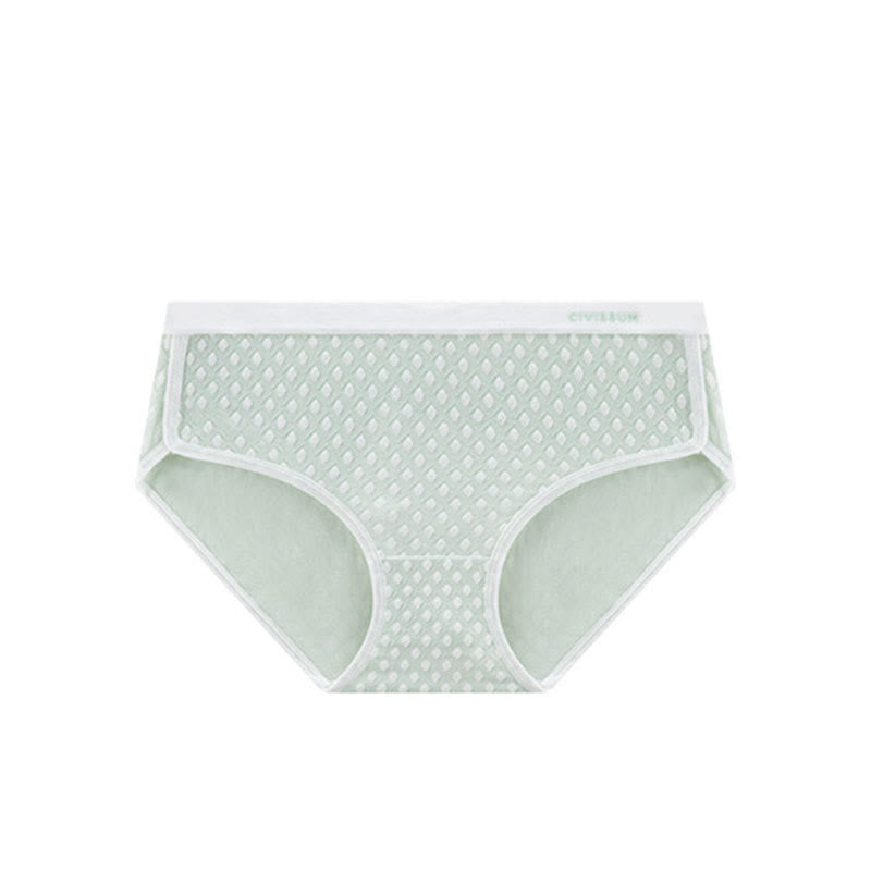 Mid-rise Jacquard Comfy Soft Brief(3 Packs) - Green - 3XL - image 0