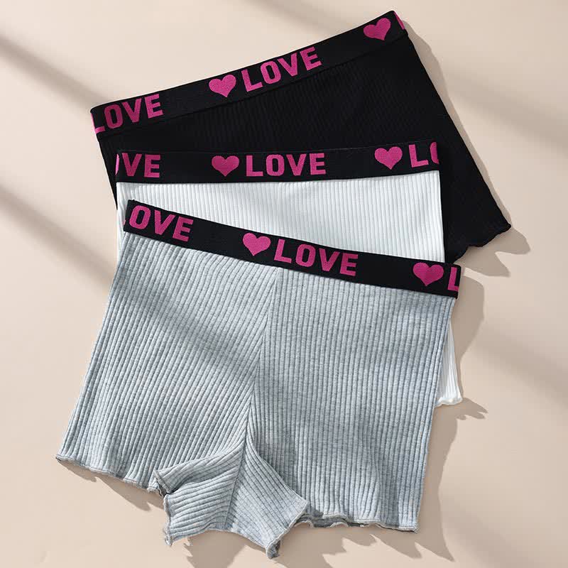 Mid-rise LOVE Waistband Boyshort(3 Packs) - Multicolor - 3XL - image 1
