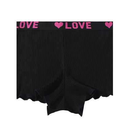 Mid-rise LOVE Waistband Boyshort(3 Packs) - Black - 3XL - image 3