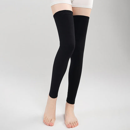 Modal Thin Silicone Non-Slip Thigh Sleeves - Black - XL - image 0