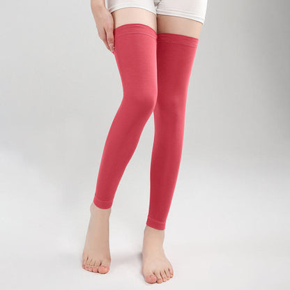 Modal Thin Silicone Non-Slip Thigh Sleeves - Pink - XL - image 10