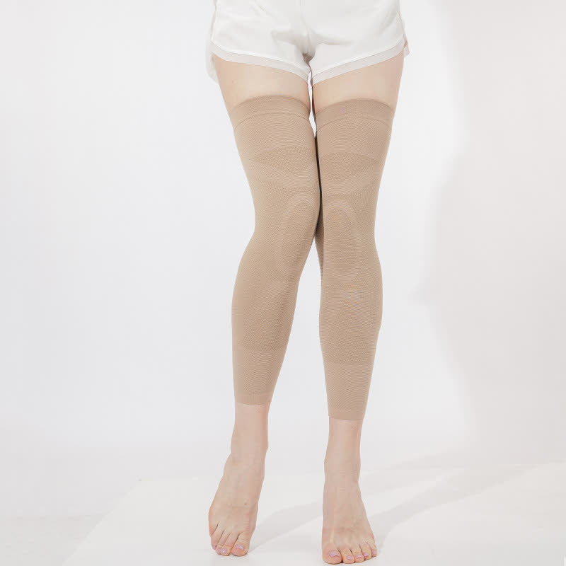 Long Knee Support & Leg Warmer - Nude - XL - image 0