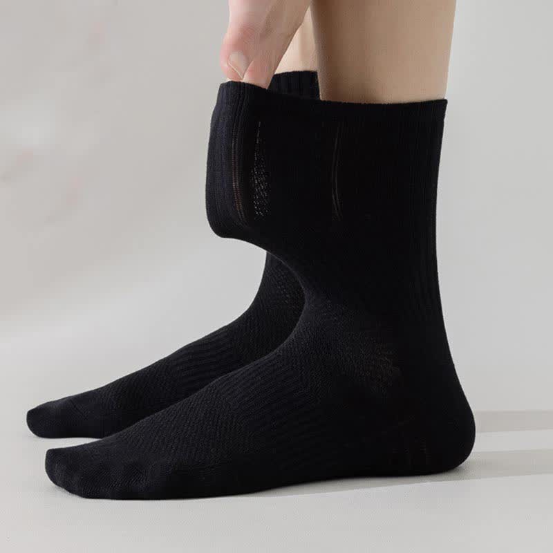 Solid Color Breathable Sports Socks(6 Pairs) - image 5