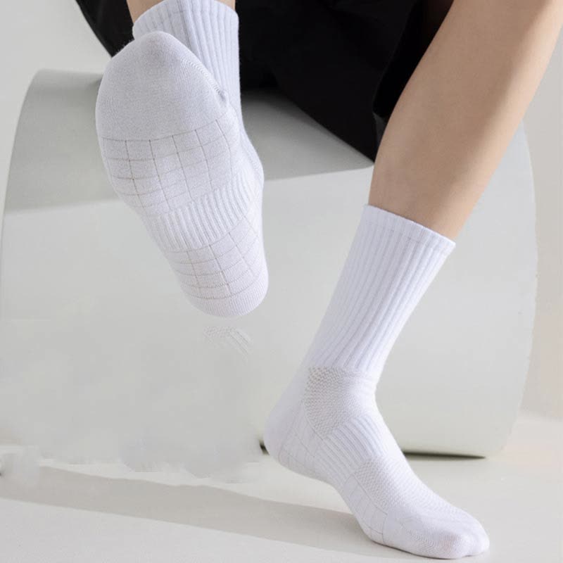 Solid Color Breathable Sports Socks(6 Pairs) - image 10