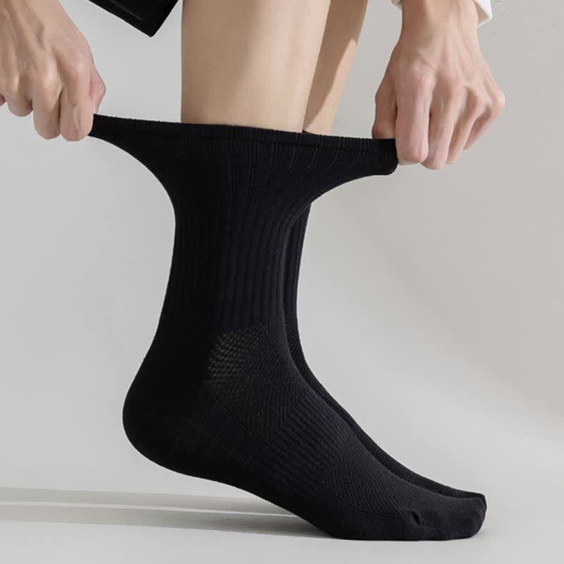 Solid Color Breathable Sports Socks(6 Pairs) - image 6
