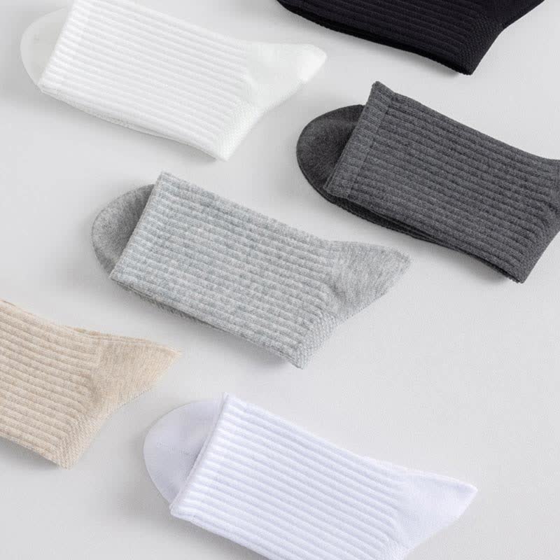 Solid Color Breathable Sports Socks(6 Pairs) - image 3