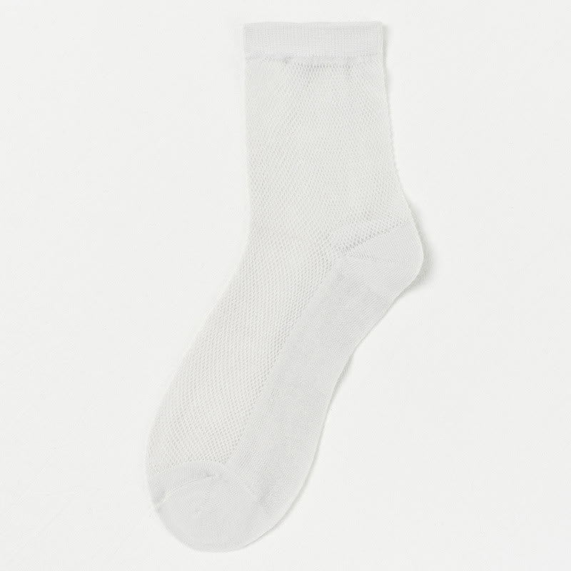 Ultra-thin Breathable Solid Color Mesh Socks(8 Pairs)