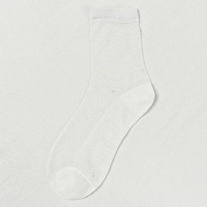 Ultra-thin Breathable Solid Color Mesh Socks(8 Pairs)