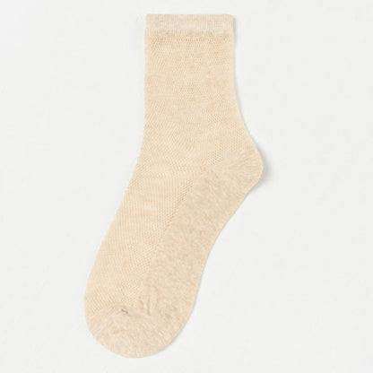 Ultra-thin Breathable Solid Color Mesh Socks(8 Pairs)