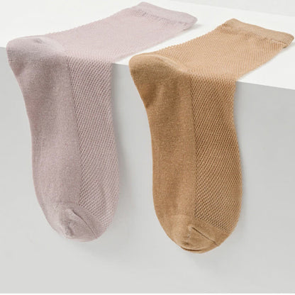 Ultra-thin Breathable Solid Color Mesh Socks(8 Pairs)
