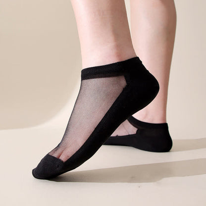 Solid Color Seamless Breathable Invisible Socks(5 Pairs)