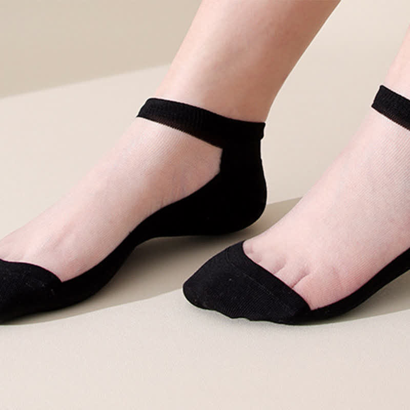 Solid Color Seamless Breathable Invisible Socks(5 Pairs)