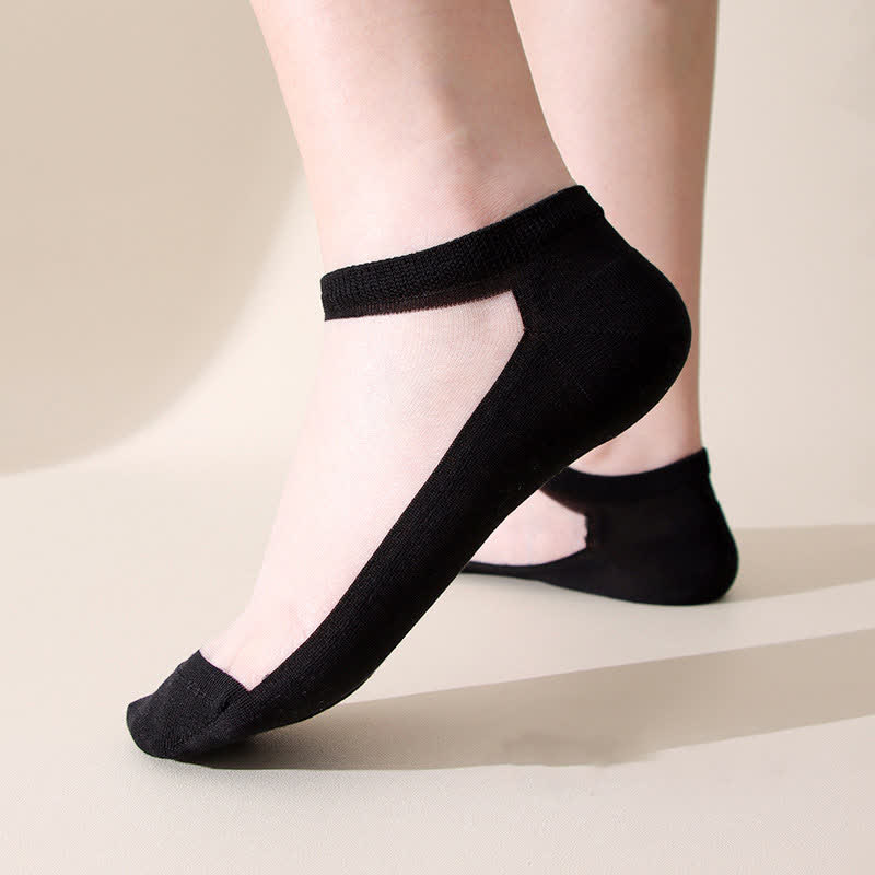 Solid Color Seamless Breathable Invisible Socks(5 Pairs)