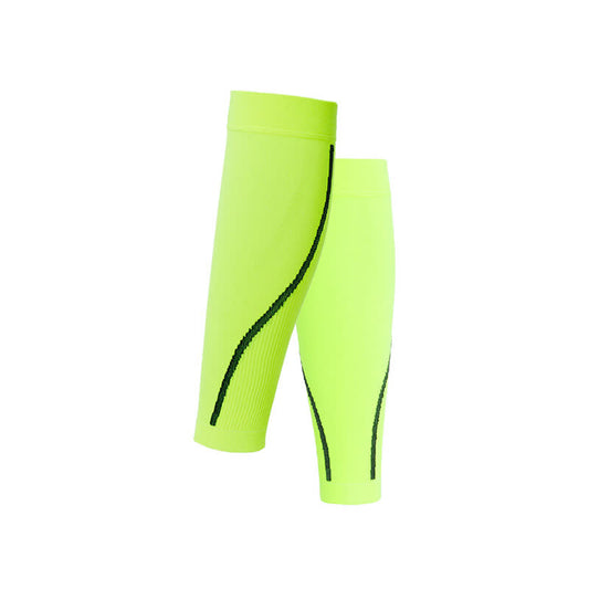 Fluorescent Green Striped Calf Sleeves - Green - XL - image 0