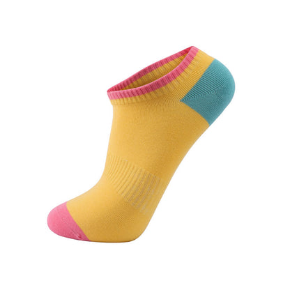 Cotton Colorful Sweat Absorbent Invisible Socks(6 Pairs)