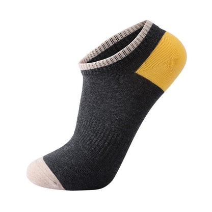 Cotton Colorful Sweat Absorbent Invisible Socks(6 Pairs)