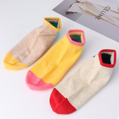 Cotton Colorful Sweat Absorbent Invisible Socks(6 Pairs)