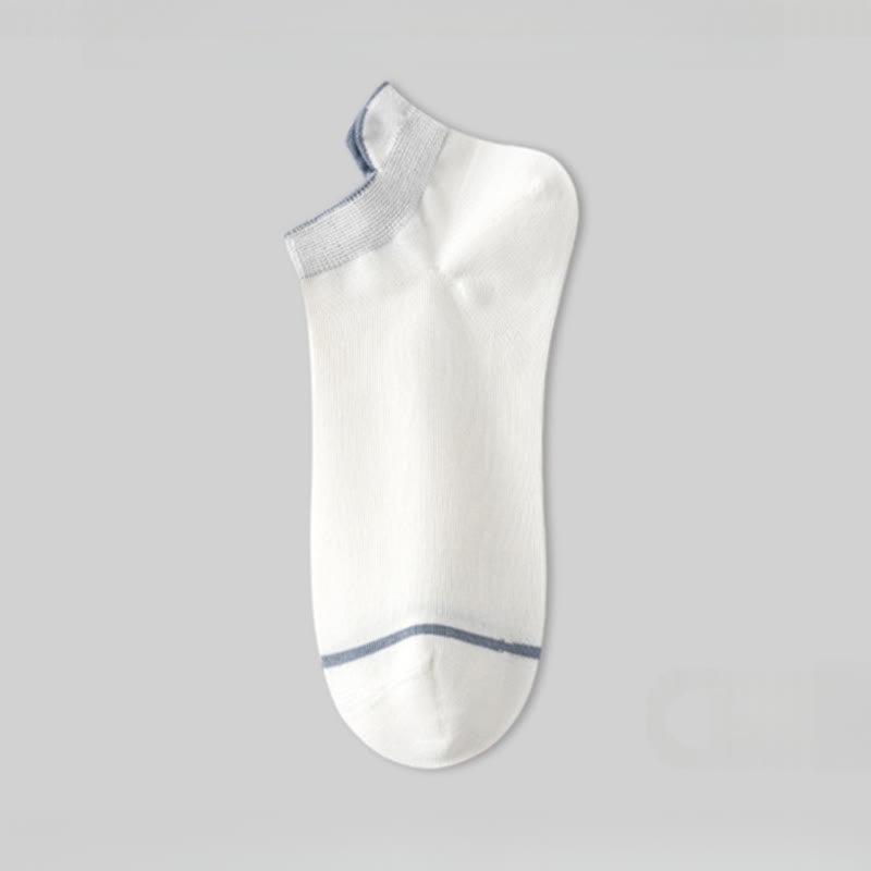Solid Color Cotton Thin Absorbent Socks(5 Pairs)