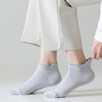 Solid Color Cotton Thin Absorbent Socks(5 Pairs)