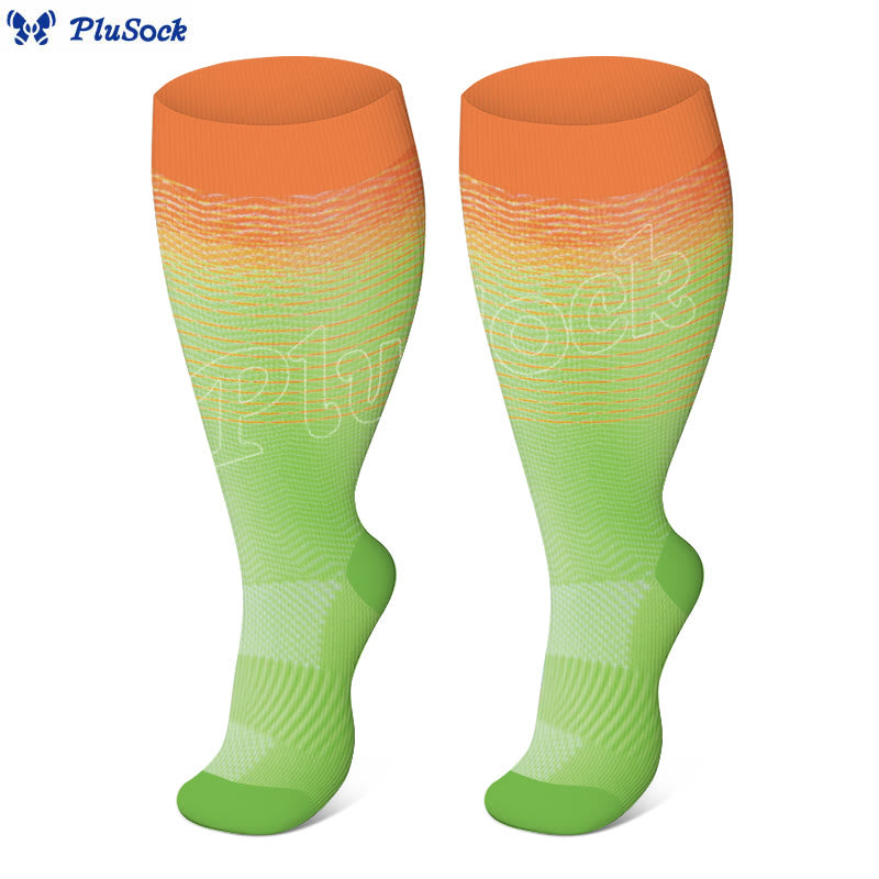 Plus Size Line Gradient Compression Socks - image 3