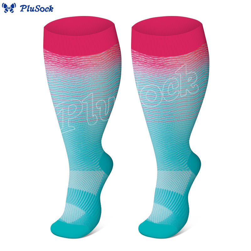 Plus Size Line Gradient Compression Socks - image 5