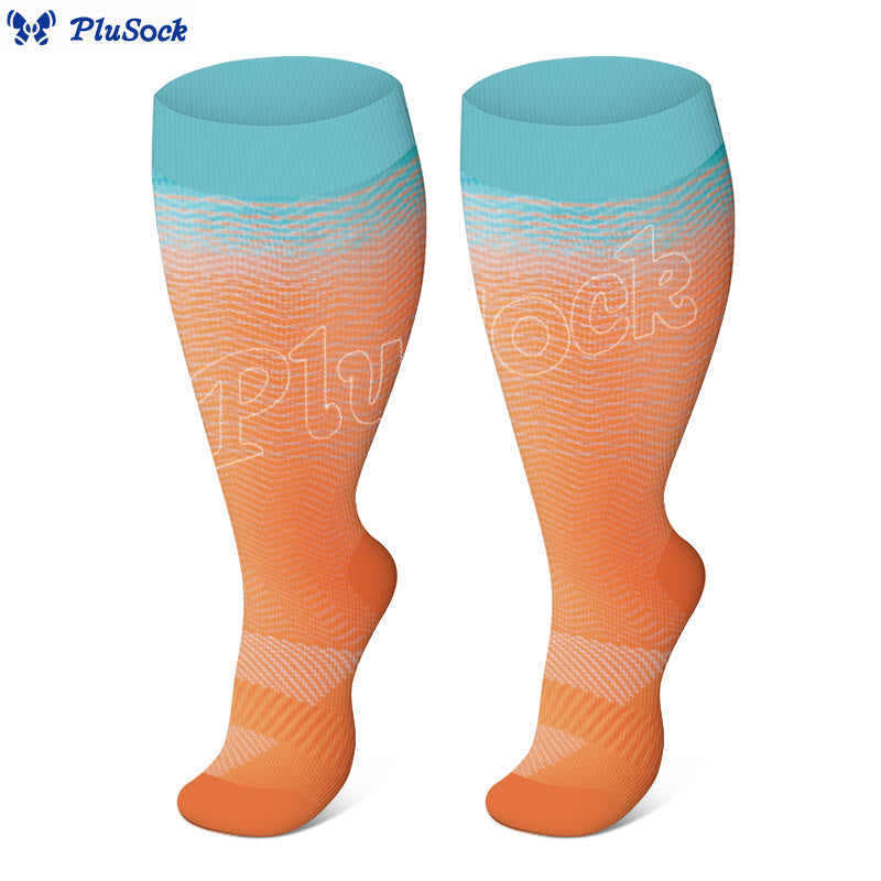 Plus Size Line Gradient Compression Socks - image 4