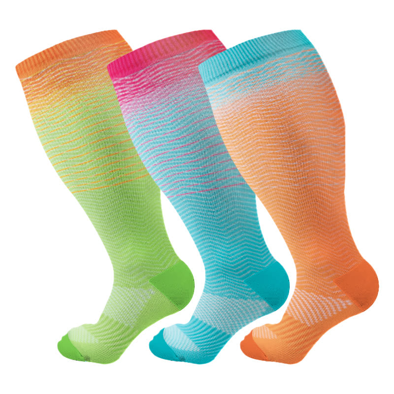 Plus Size Line Gradient Compression Socks - image 6