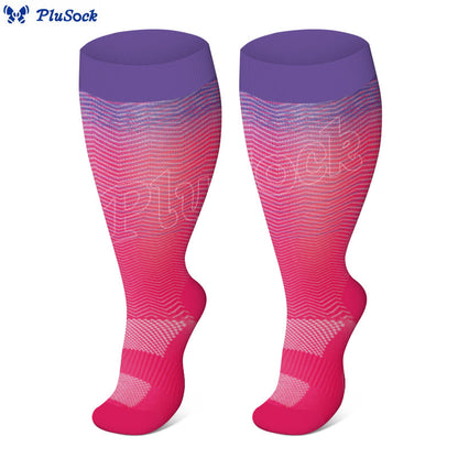 Plus Size Line Gradient Compression Socks - image 2