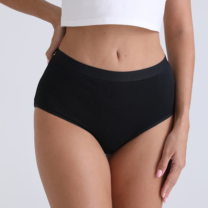 Solid Color High Waist Breathable Soft Cotton Brief(3 Packs) - image 7