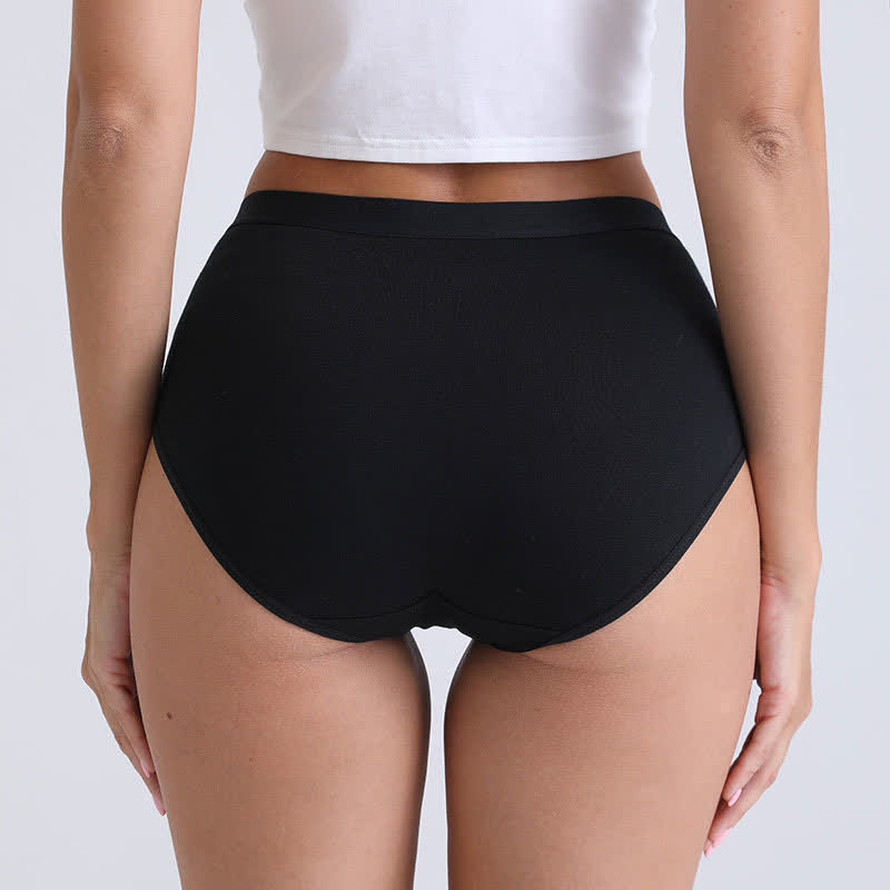 Solid Color High Waist Breathable Soft Cotton Brief(3 Packs) - image 9