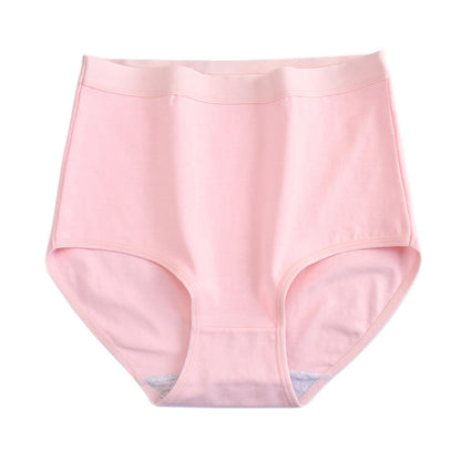 Solid Color High Waist Breathable Soft Cotton Brief(3 Packs) - Light Pink - 3XL - image 2