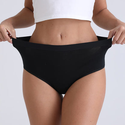Solid Color High Waist Breathable Soft Cotton Brief(3 Packs) - image 8