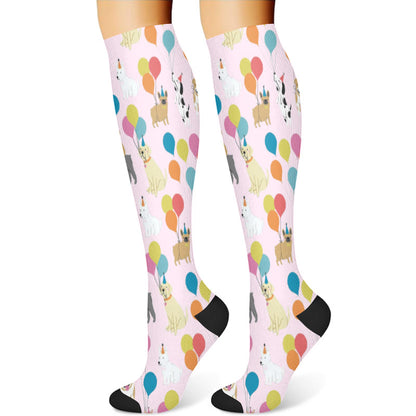 Balloon Dachshund Cat Compression Socks(3 Pairs) - image 3