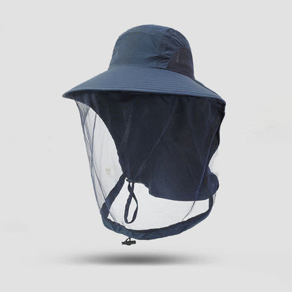 Sun-Protective Breathable Wide-Brim Bucket Hat