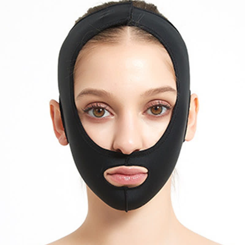 Post Surgery Elastic Facial Lifting Compression Headgear - Black - 3XL - image 12